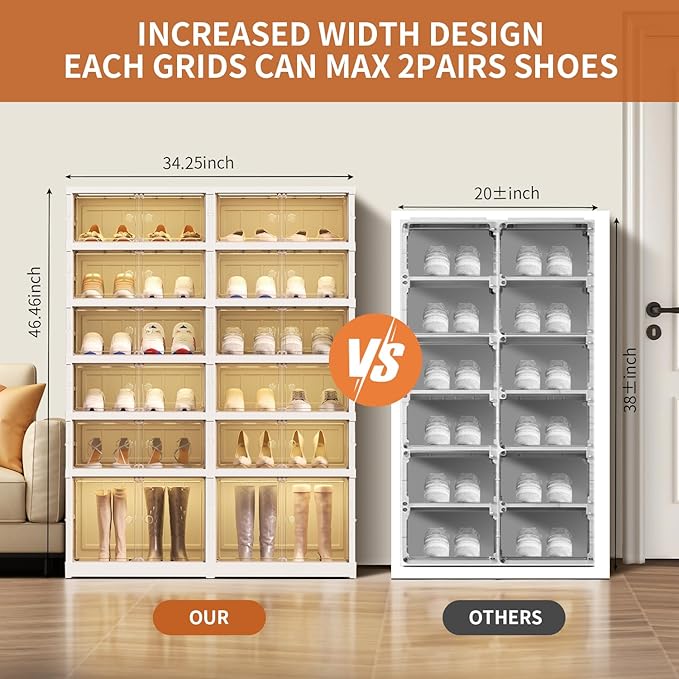 6 Tier Foldable Shoe Rack Organizer - Image 4