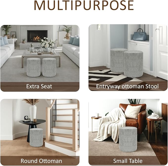 Get Set Style Modern Round Ottoman - Image 7