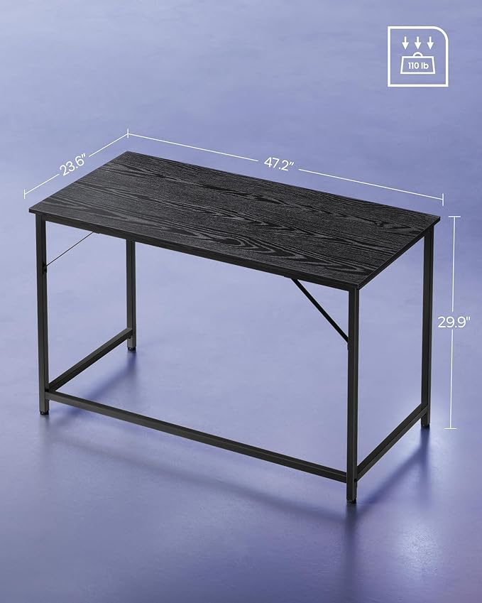 VASAGLE Computer Desk, Gaming Desk, Home Office Desk, - Image 3