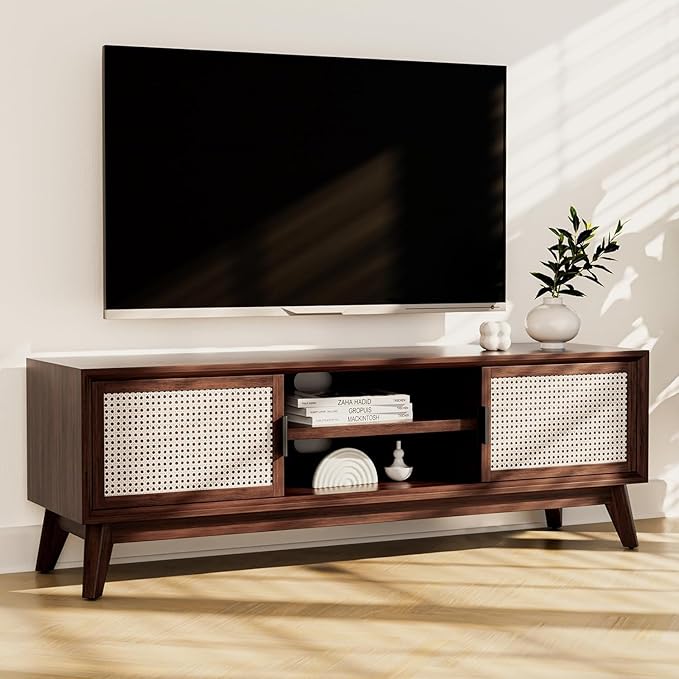 Bme Jasper Premium Solid Wood TV Stand, Under 10 Minutes Assembly, Aesthetic by Bme