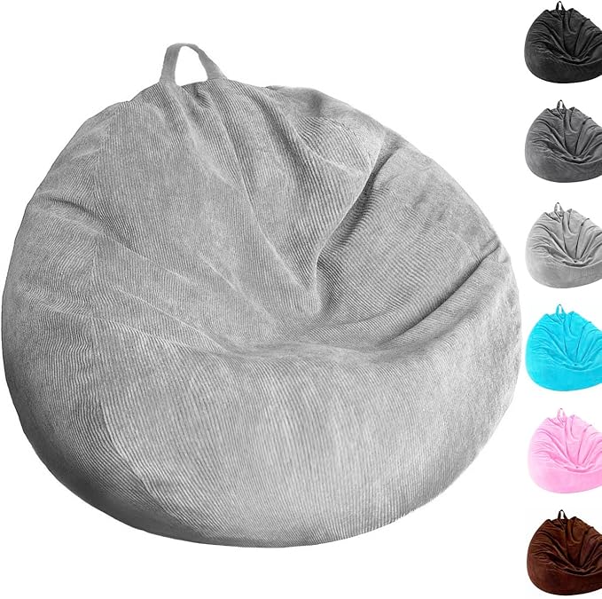 Kisoy Bean Bag Chair Cover Stuffed Animal Storage Bean Bag Cover Pets Dogs/Cats by Unknown