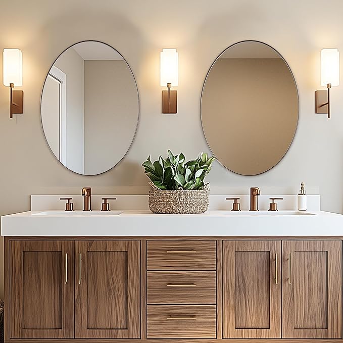 ANDY STAR Brushed Bronze Oval Mirrors - Image 9