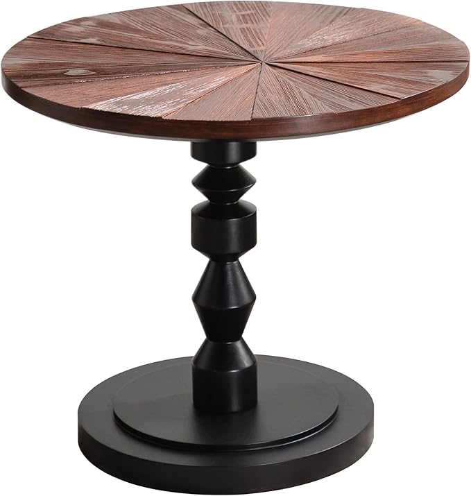 Wood Emd Table, Modern Round Side Table - Image 9