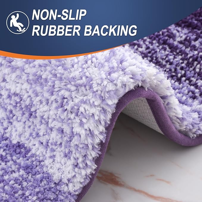 OLANLY Bathroom Runner Rugs 59x20, Extra Soft Absorbent Microfiber Bath Rugs - Image 4