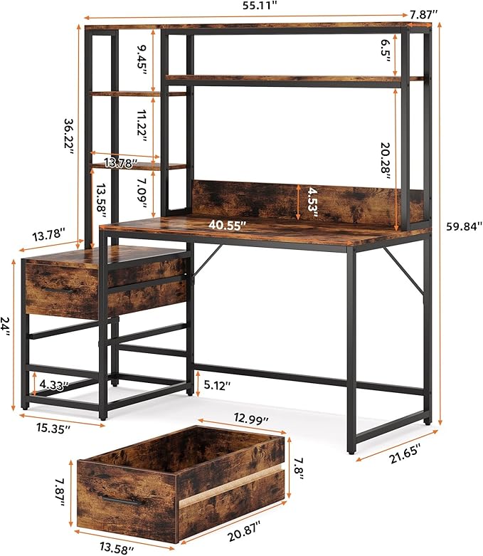 Tribesigns 55 Inch Computer Desk - Image 2