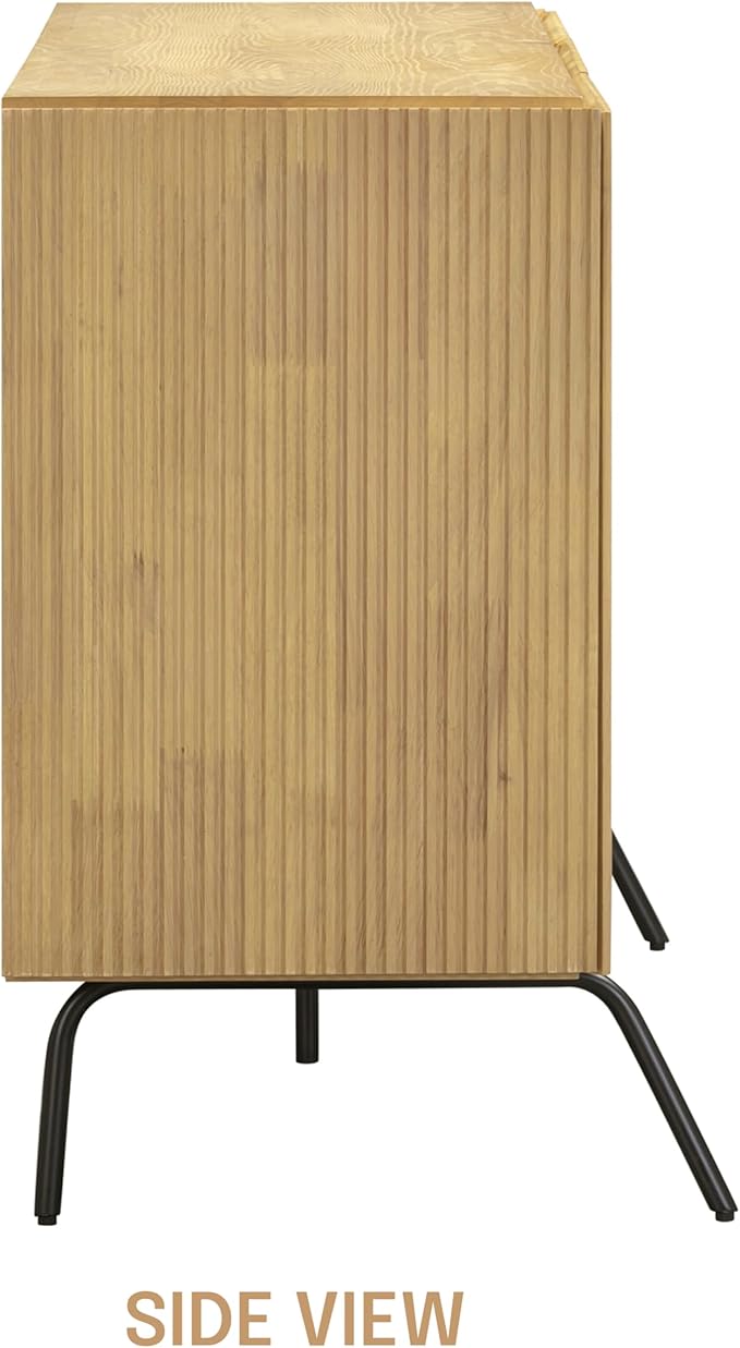 NTC Veil Modern Sideboard with 3 Doors, Buffet Cabinet with Vertical Groove - Image 8
