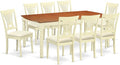 East West Furniture DOPL9-WHI-C 9 Piece Dining Table Set Includes a Rectangle by EastWestFurniture
