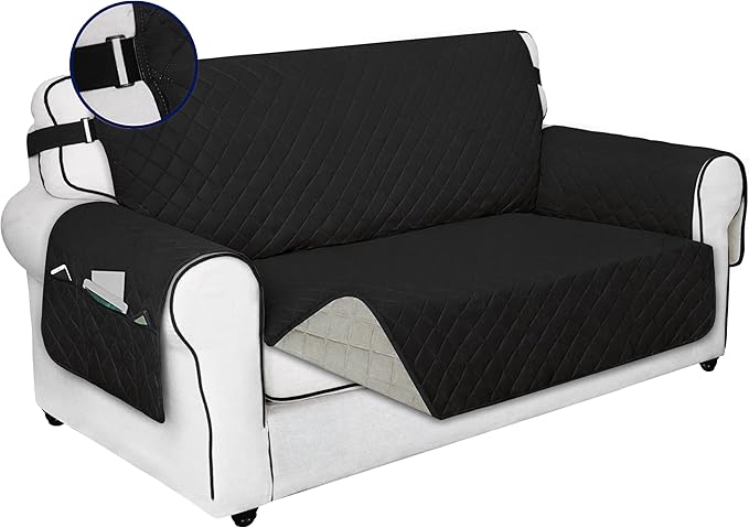 PureFit Reversible Sofa Cover Water Resistant Loveseat Couch Cover, Machine by PureFit