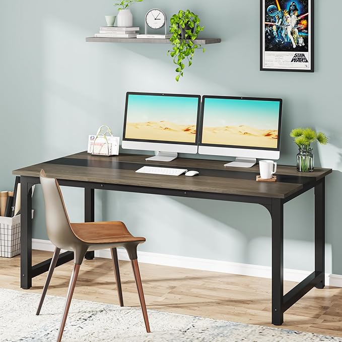Tribesigns Modern Computer Desk, 63 x 31.5 inch Large Office Desk Computer - Image 4