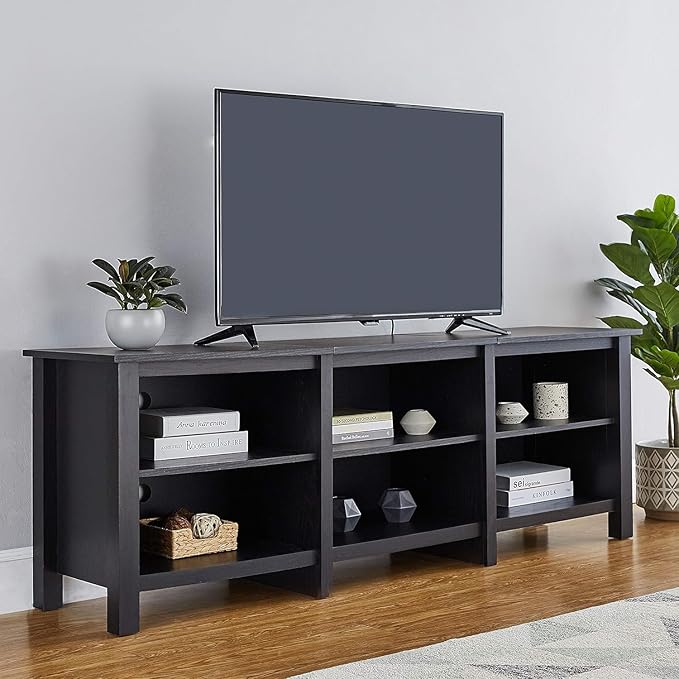 ROCKPOINT Classic TV Stand Storage Media Console Entertainment Center - Image 3
