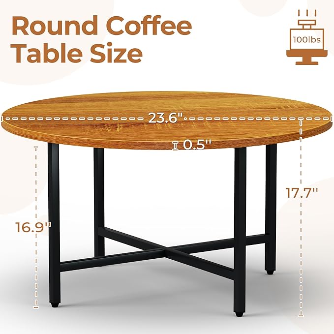 Coffee Table, 23.6" Coffee Tables - Image 3
