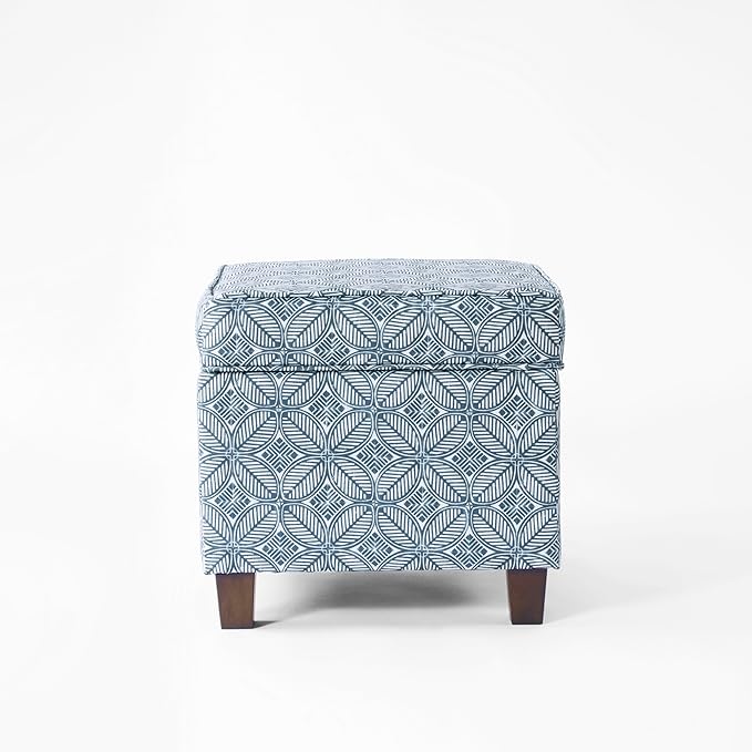HomePop Home Decor | K7342-A874 | Classic Square Storage Ottoman by HomePop