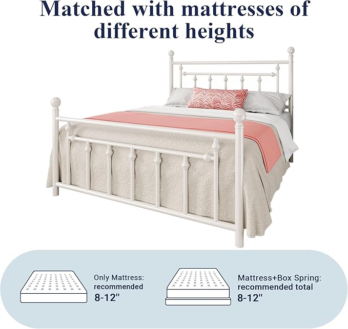 Allewie 14 Inch Full Size Metal Platform Bed Frame - Image 7