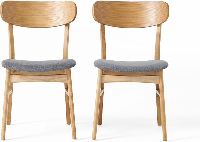 Merax 5-Piece Dining Set, Solild Wood Table & Chairs - Image 9