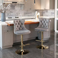 PacknWood Acosure Golden Swivel Velvet Barstools Adjusatble Seat Height from by Unknown
