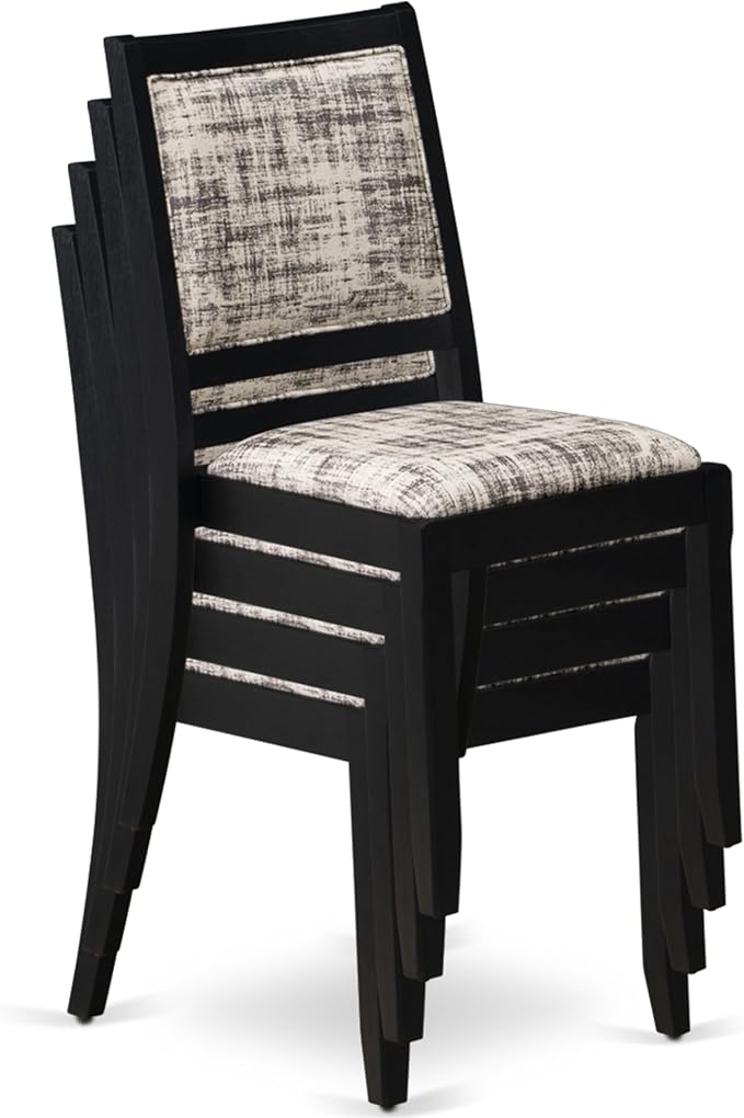 East West Furniture LGX25-BLK-30 -5 Piece Dining Set Includes a Rectangular - Image 21