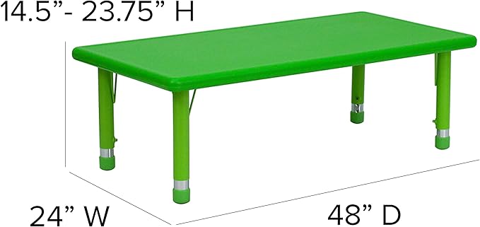 Flash Furniture Rectangular Activity Table Set - Image 3
