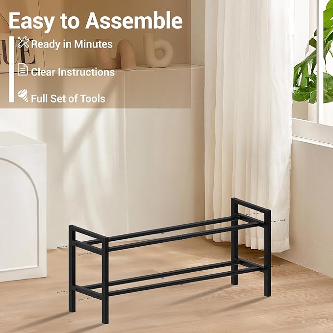 Haddockway Bamboo Shoe Rack for Closet, Free Standing Shoe Organizer - Image 4