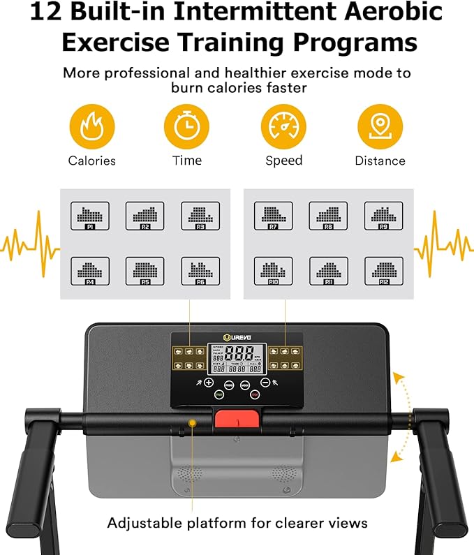UREVO Treadmill with Desk Workstation, Walking Pad Treadmills - Image 2