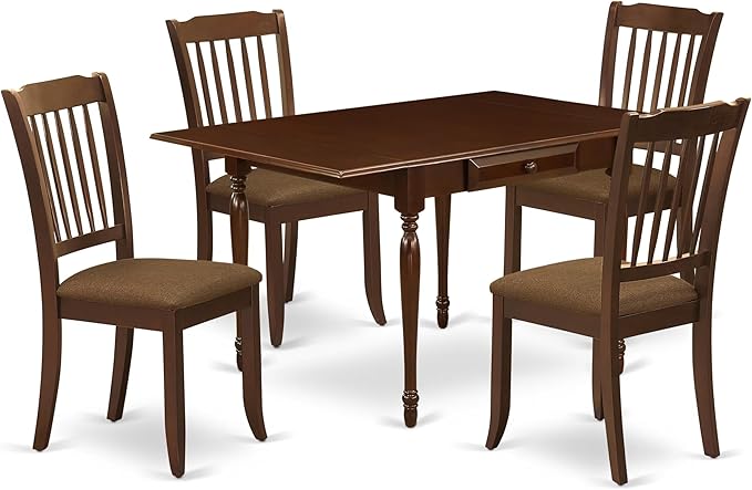 East West Furniture MZDA5-MAH-C 5 Piece Kitchen Table Set by EastWestFurniture