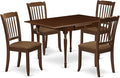 East West Furniture MZDA5-MAH-C 5 Piece Kitchen Table Set by EastWestFurniture