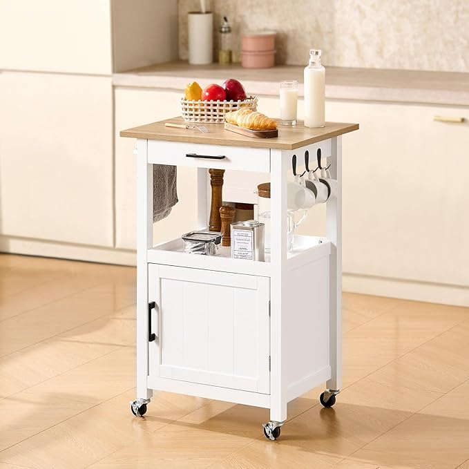 VEVOR Kitchen Island Cart with Single Door Cabinet, Mobile Carts with Drawer - Image 8