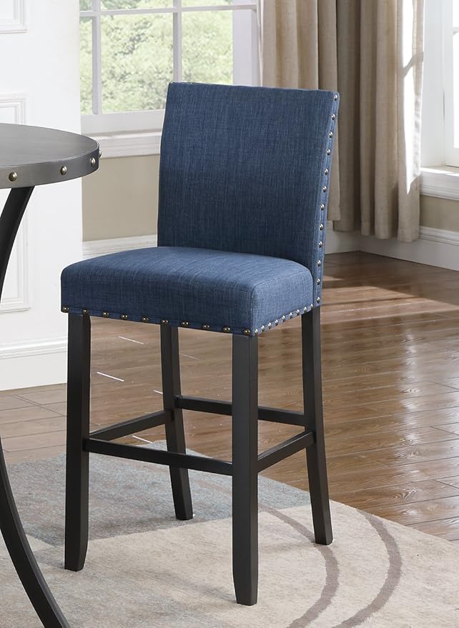 Roundhill Furniture Biony Fabric Bar Stools - Image 2