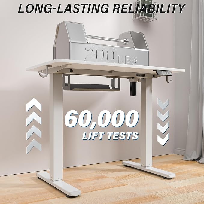 Kingant Standing Desk Height Adjustable Small Electric Stand Up Desks - Image 5