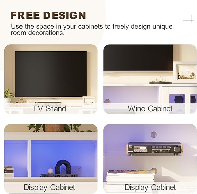 4-Piece Wall Unit TV Stand - Image 5