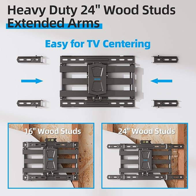 Full Motion TV Wall Mount 24 inch Studs - Image 3