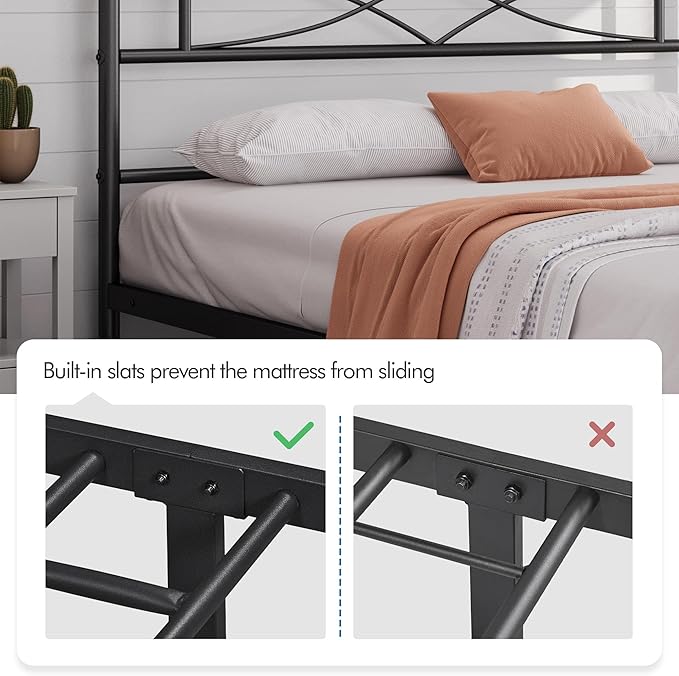 Yaheetech Metal Full Size Bed Frame, Platform Bed Frame, Mattress Foundation - Image 6