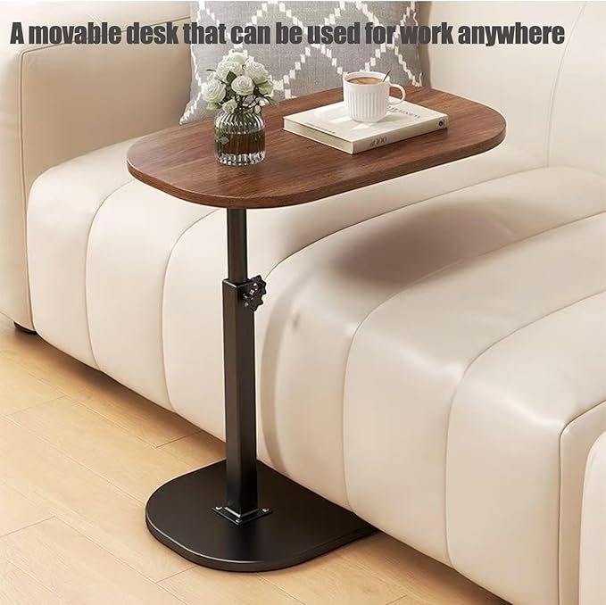 Pedestal C-Shaped Adjustable Small End Tables - Image 6