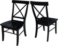 Set of Two X-Back Dining Chairs by InternationalConcepts