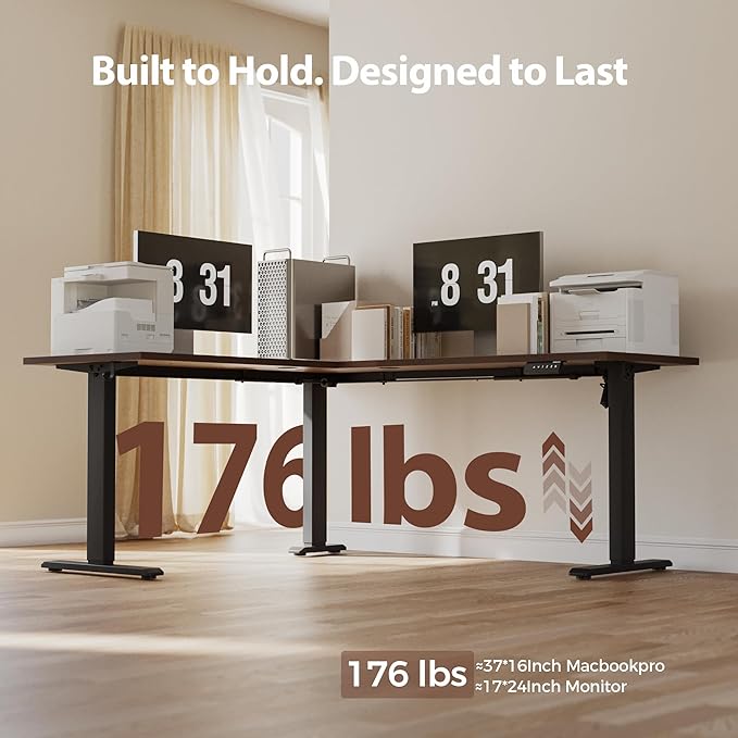 Agilestic 75 Inch L Shaped Standing Desk Adjustable Height, Corner Standing Desk - Image 6