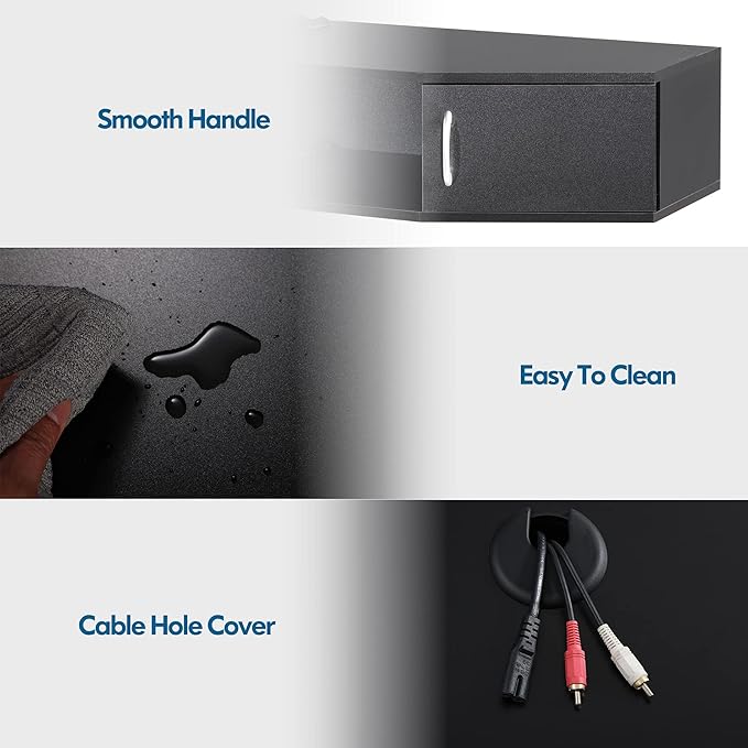 FITUEYES Floating TV Stand Wall Mounted TV Shelf - Image 4