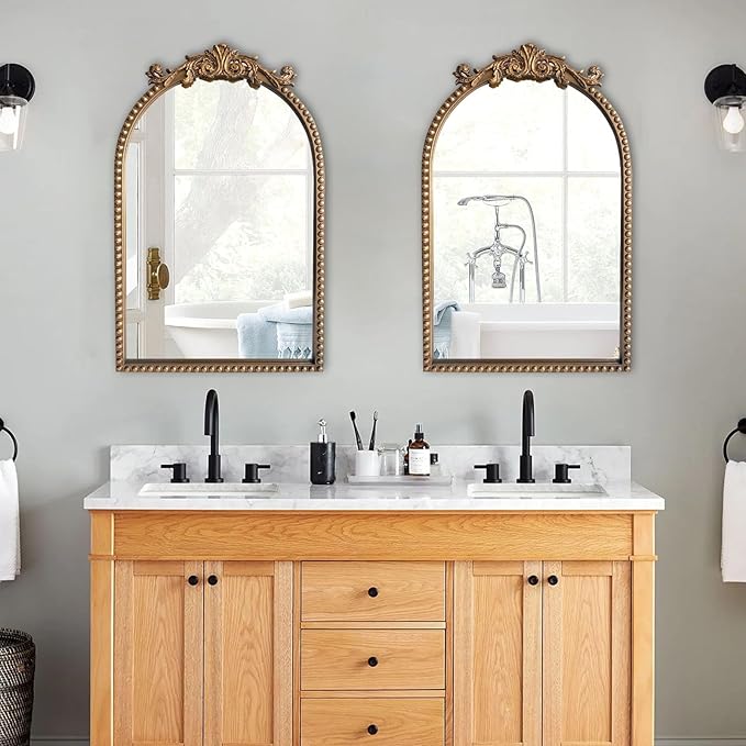 Arendahl Traditional Vintage Arch Mirror, Bedroom Vanity, Over Mantel Fireplace - Image 2