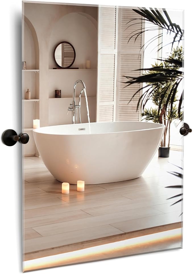 Hamilton Hills 30x40 inch Frameless Pivot Mirrors by HamiltonHills