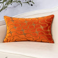 Yangest Orange Throw Pillow Cover Wavy Cushion Cover Modern Zippered by Yangest