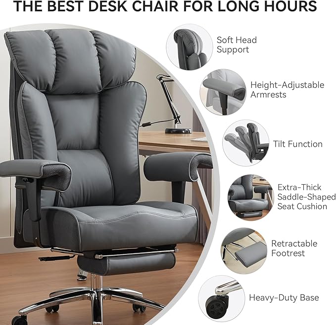 Efomao Big and Tall Office Chair 450LBS - Image 3