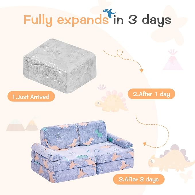 IFNOW Modular Kids Play Couch, Toddler Couch Kids Sofa, Child Sectional Sofa - Image 8