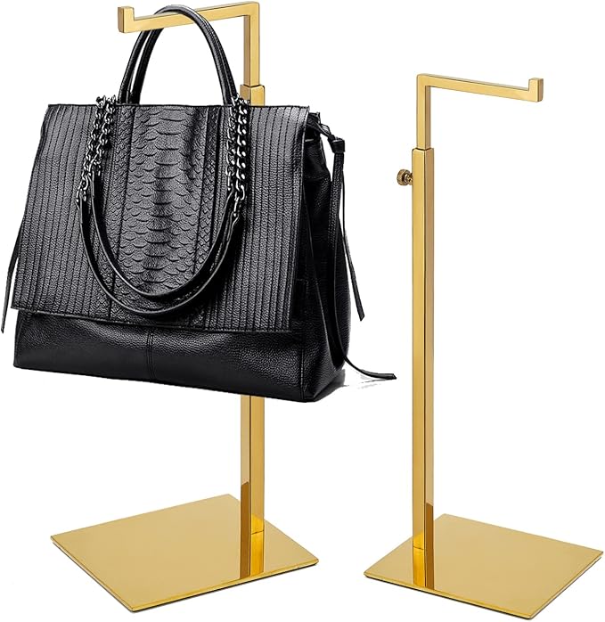 Gold Purse Display Stand, 2 Pack Handbag Display Stand Adjustable Height - Image 8