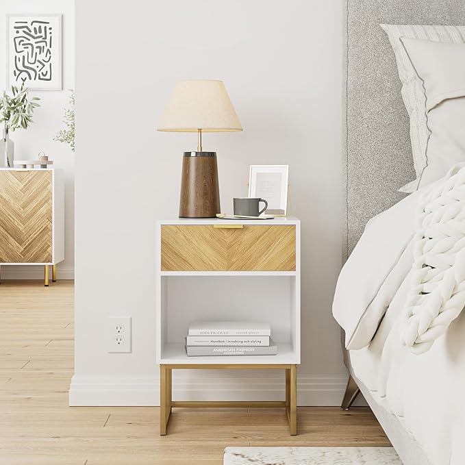 Masupu Extra Large Nightstand, Boho Night Stand Modern Farmhouse Wood Bedside - Image 7