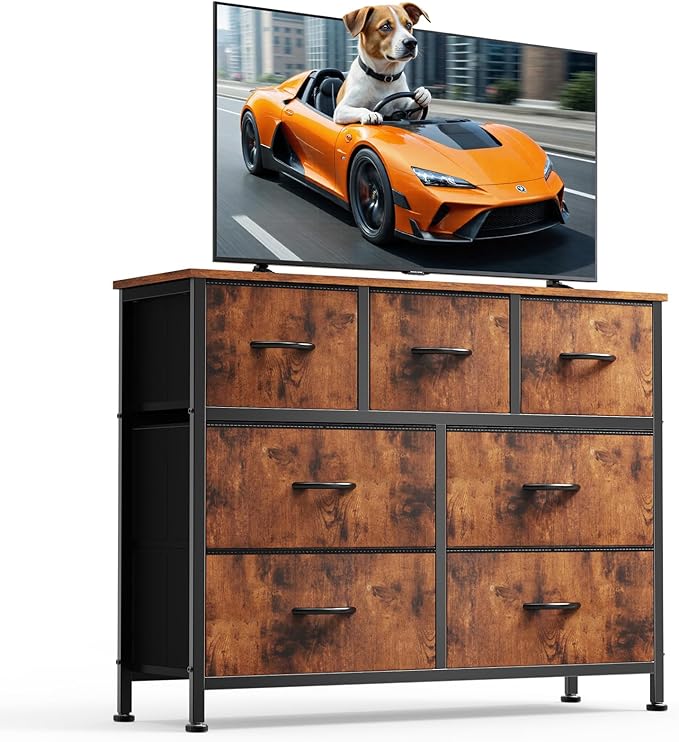DUMOS Dresser for Bedroom with 7 Drawers, Storage Organizer Units Furniture by DumosLifestyle