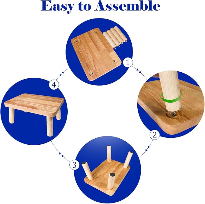 Wooden Step Stool for Adults, One Step Stool - Image 4