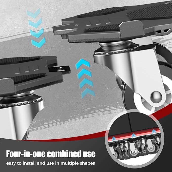 Upgraded Furniture Dolly Movers 5 Wheel Heavy Duty 3000LBS Capacity Carbon - Image 6