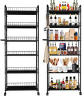 Slim Rolling Cart, 6-Tier Storage Cart by Seadasyoon