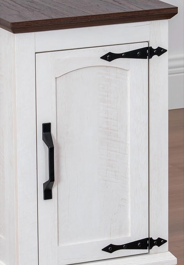 Narrow Side Table with Charging Station, 13.8" W End Table with Storage - Image 8
