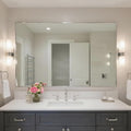 24x40 Inch Nickel Bathroom Mirror by Bonverre