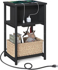 VASAGLE Side Table with Charging Station, 3-Tier End Table with USB Ports and by VASAGLEbySONGMICSHOME