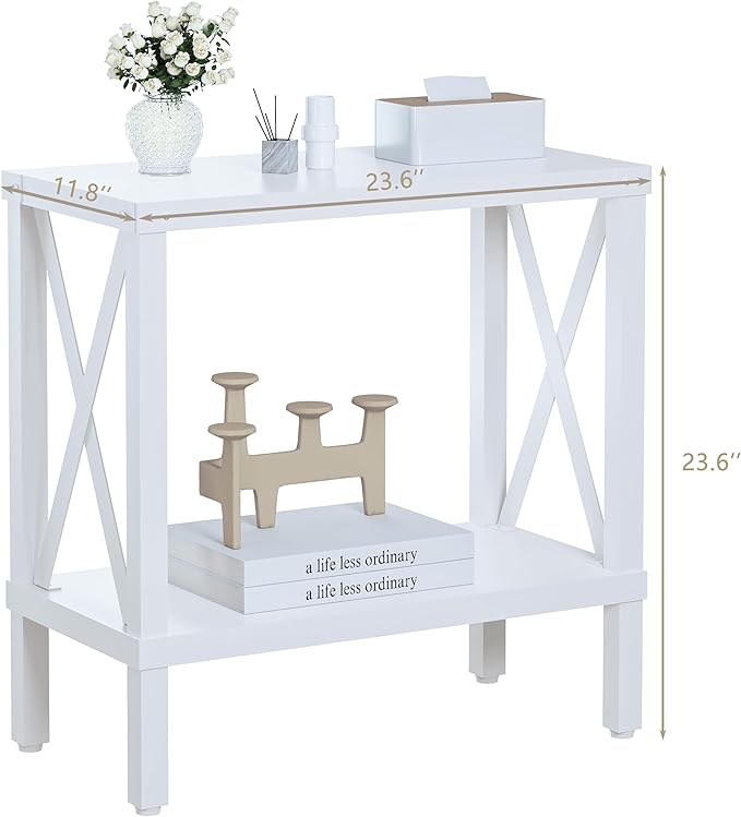 Narrow End Table, Large Sofa Side Table, Farmhouse Nightstand - Image 3